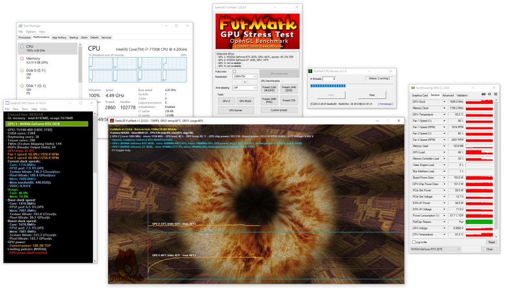 显卡压力测试烧机软件 Geeks3D FurMark v1.38.1.0